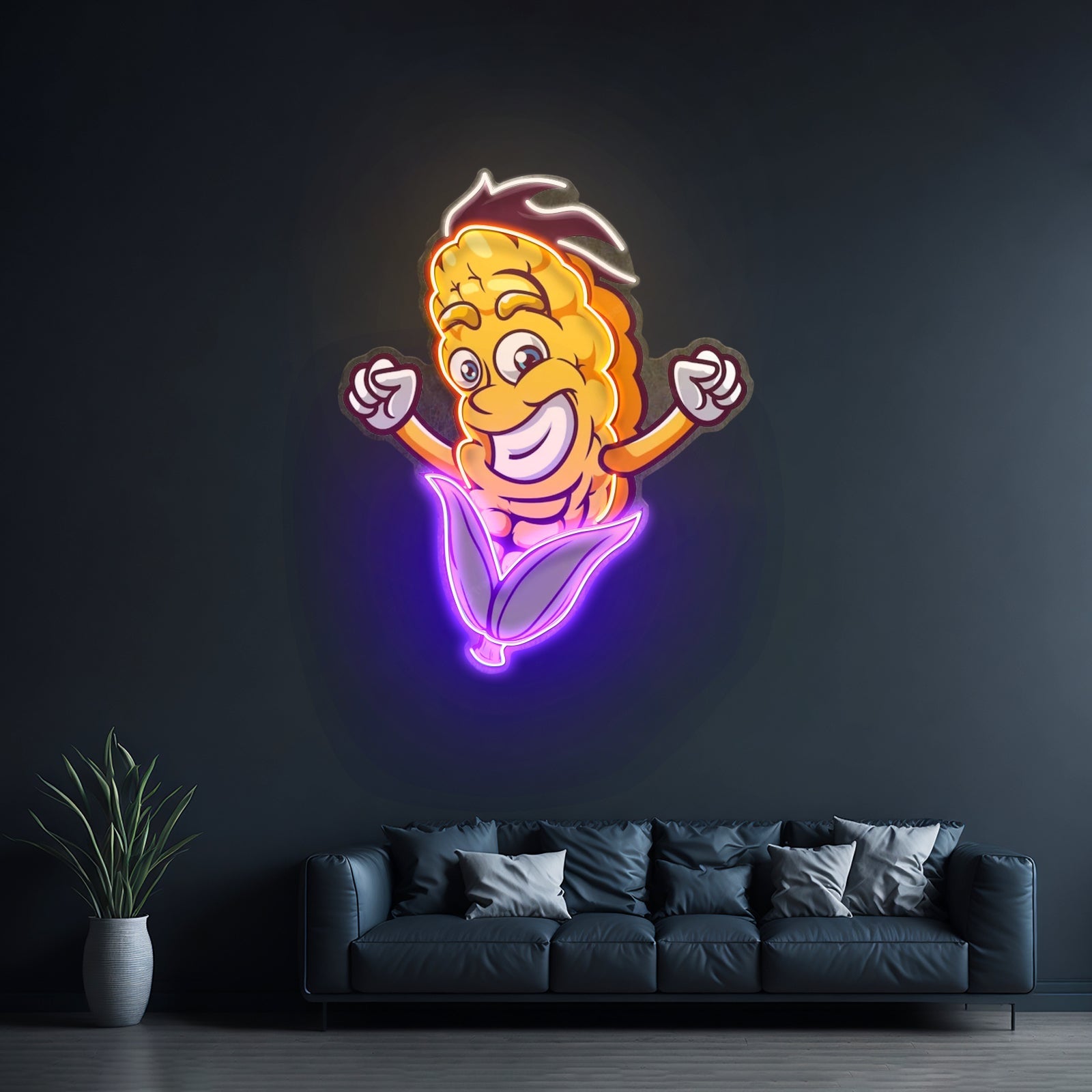 Happy Corn Led Neon Sign Light Custom Led Signs - Shineneon