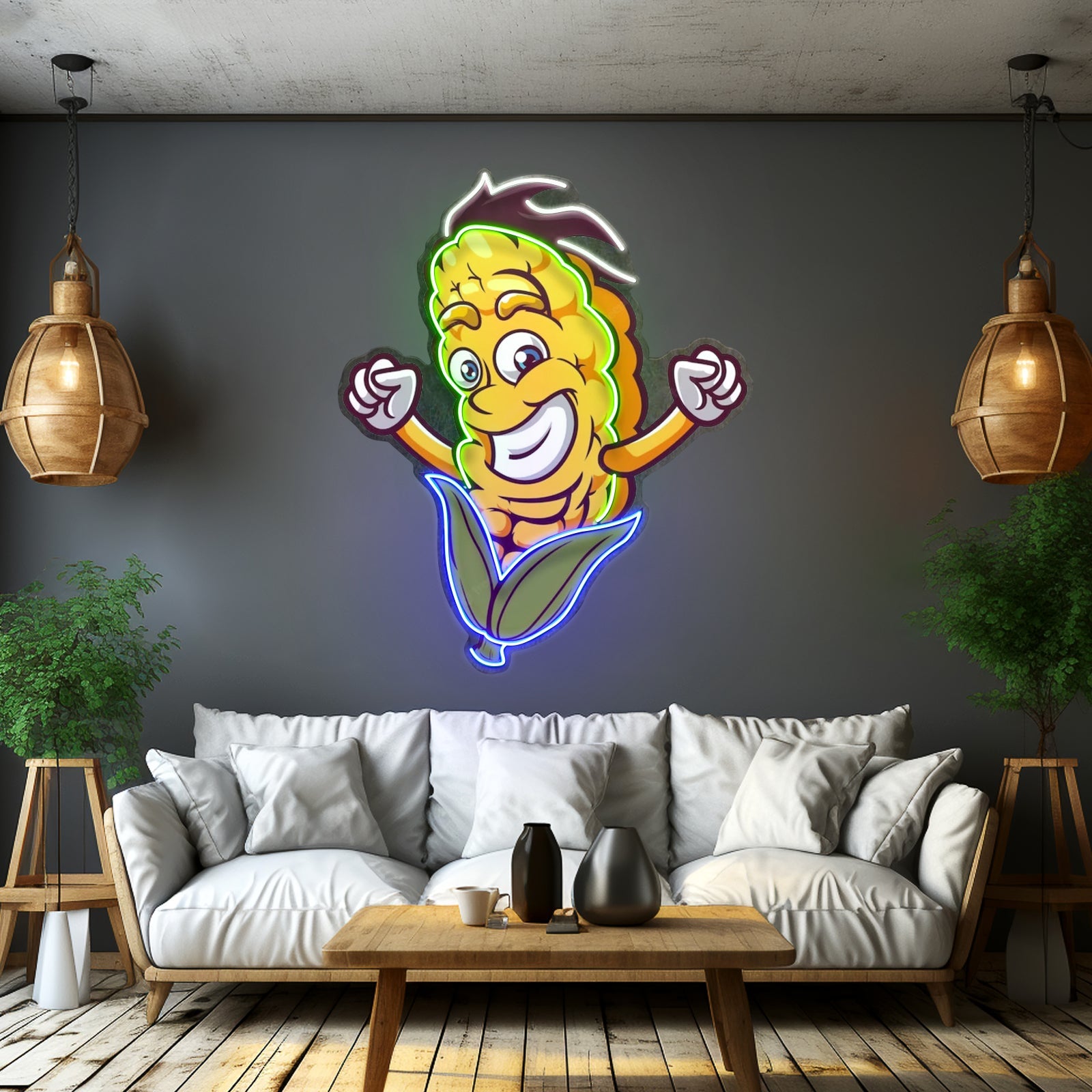 Happy Corn Led Neon Sign Light Custom Led Signs - Shineneon