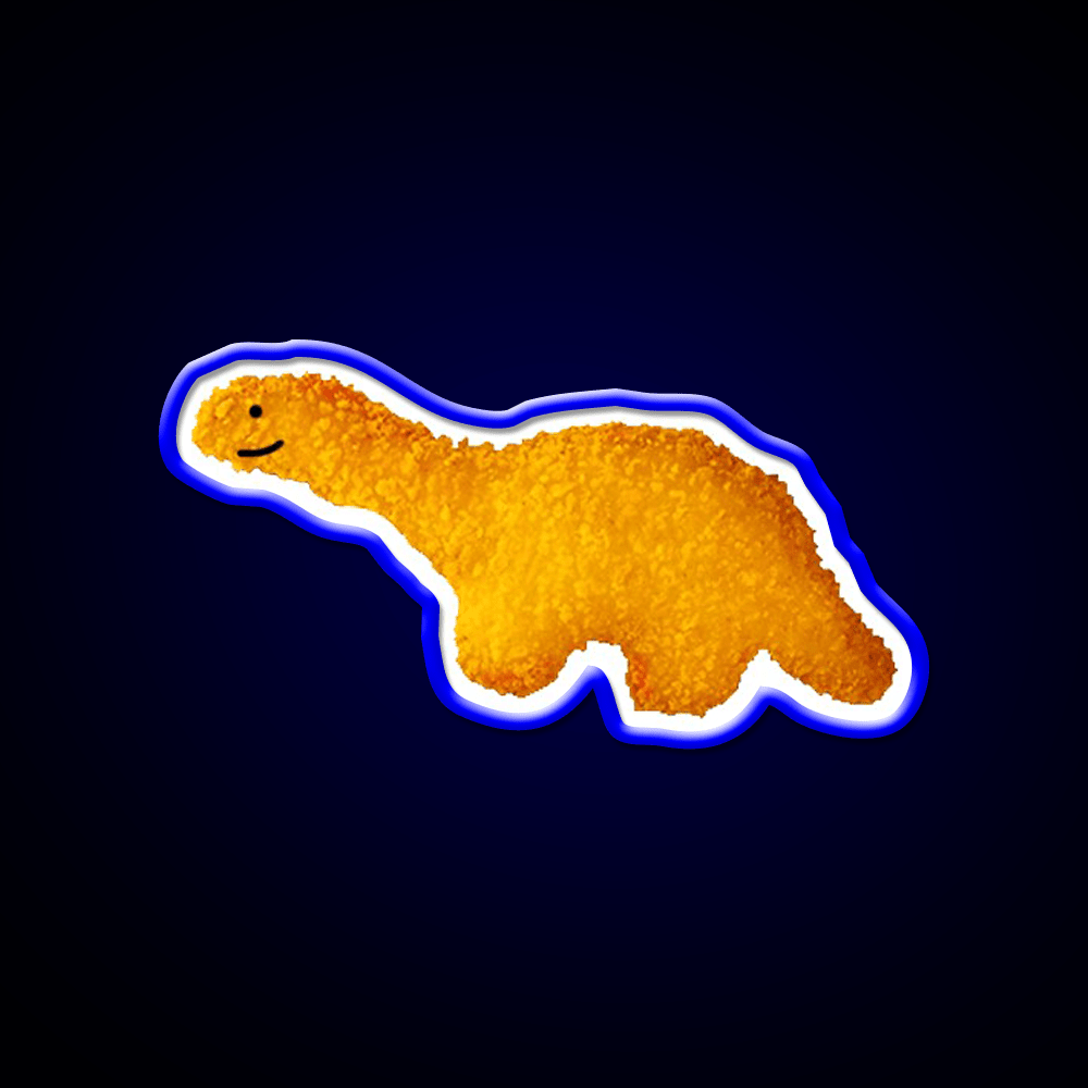 Happy Dino Nugget Fast Food Led Neon Sign For Burger Place Rgb Color - Shineneon