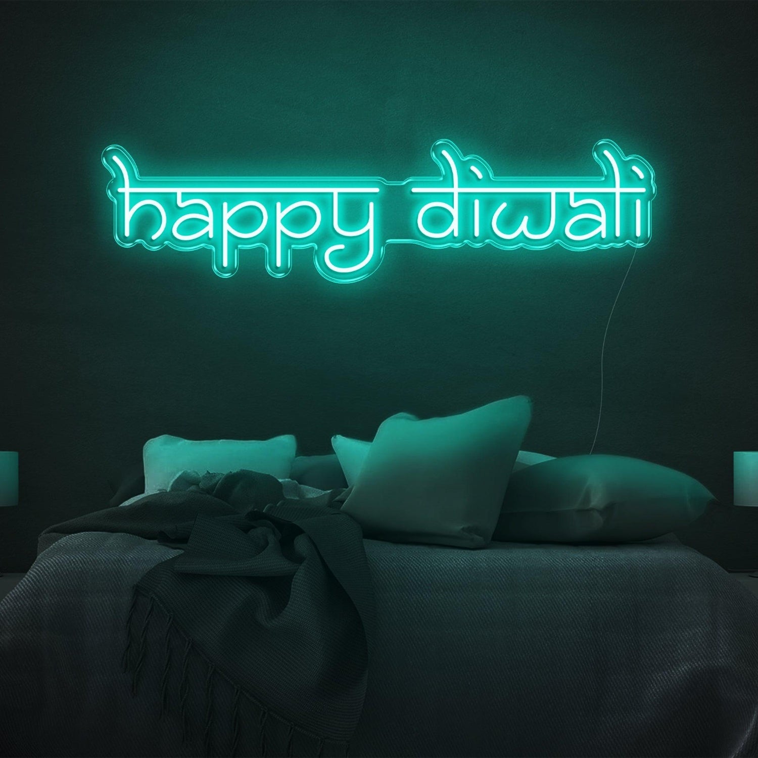 Happy Diwali Red Led Neon Sign For Bedroom Diwali Festival Decor | Shineneon