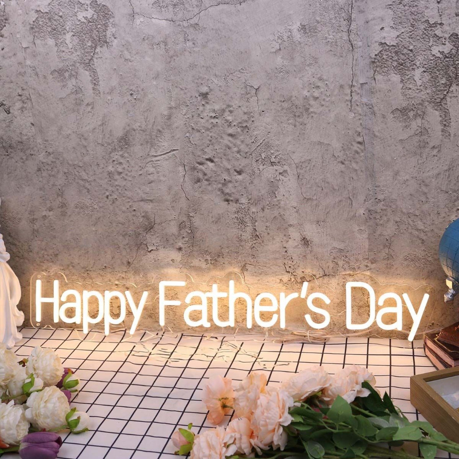 Happy Fathers Day Yellow Neon Sign | Shineneon