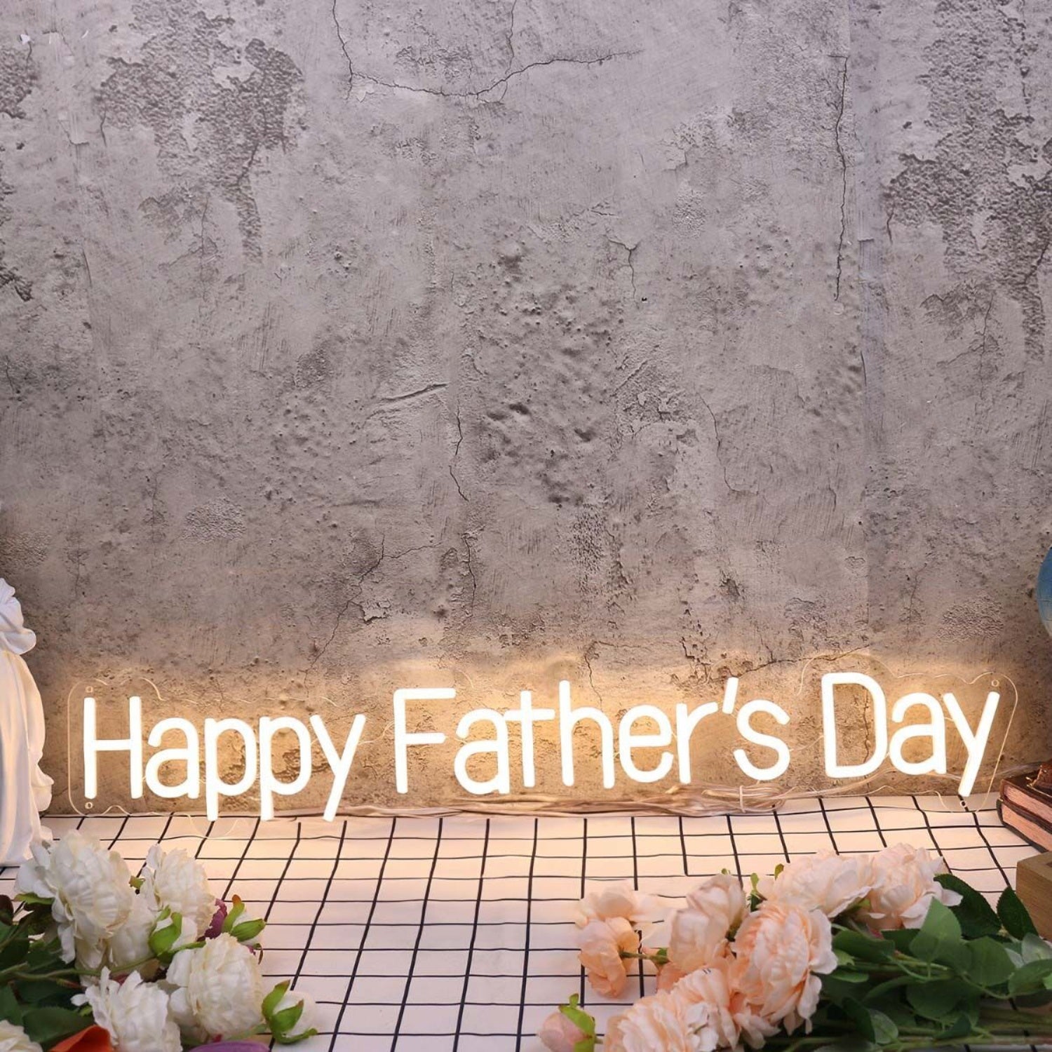 Happy Fathers Day Yellow Neon Sign | Shineneon
