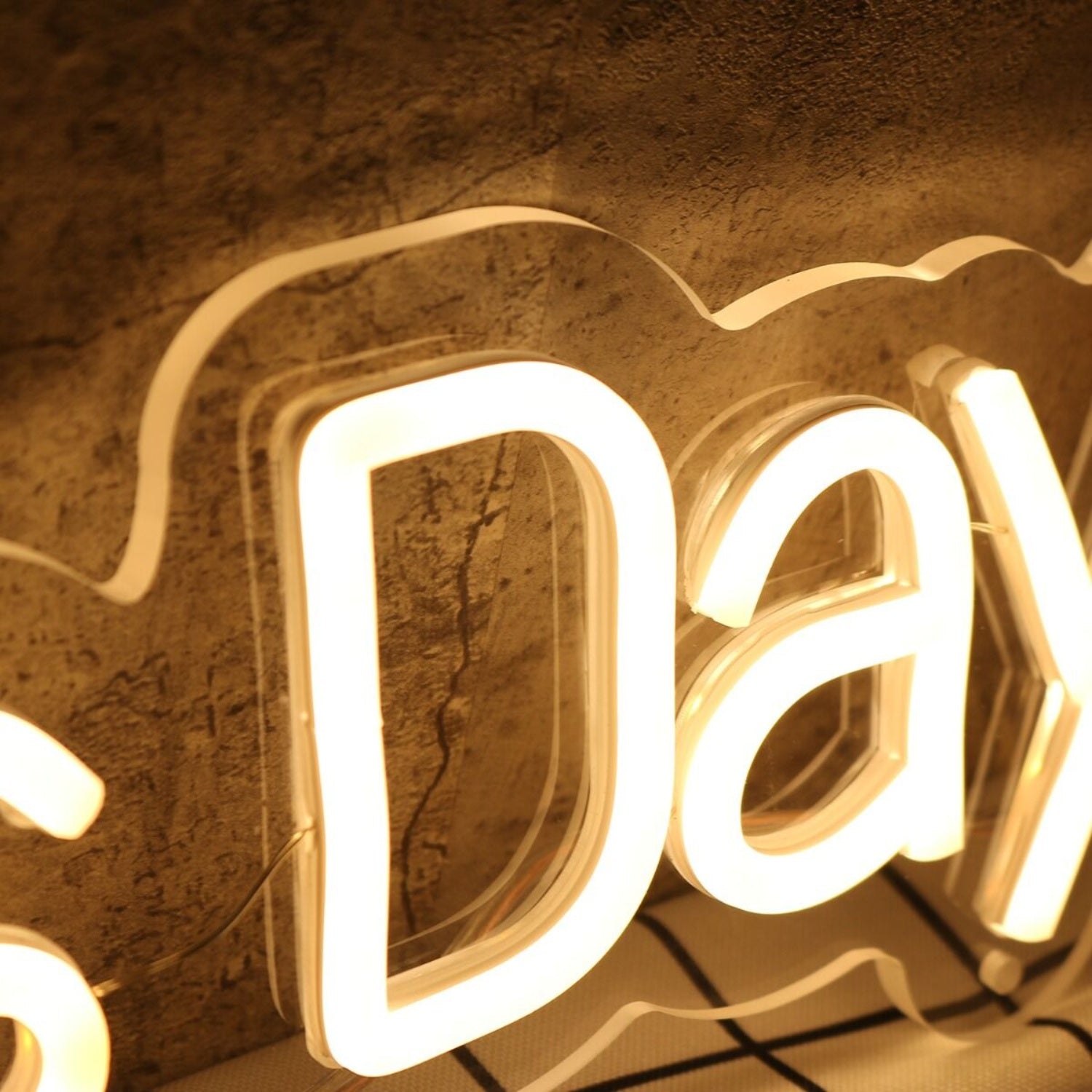 Happy Fathers Day Yellow Neon Sign | Shineneon