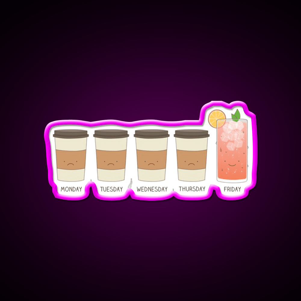 Happy Friday Cocktail Bar Decor Led Neon Sign Rgb Color - Shineneon