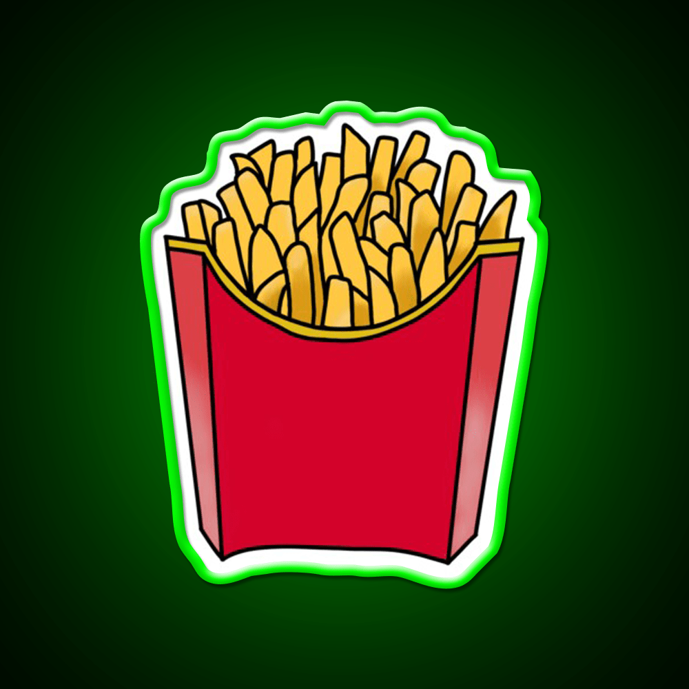 Happy Fry Day Fast Food Led Neon Sign For Burger Place Rgb Color - Shineneon