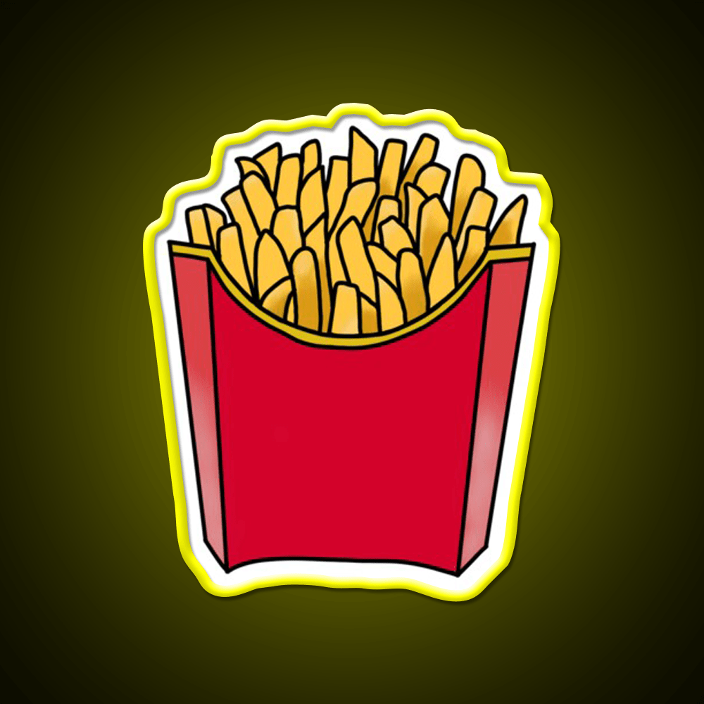 Happy Fry Day Fast Food Led Neon Sign For Burger Place Rgb Color - Shineneon