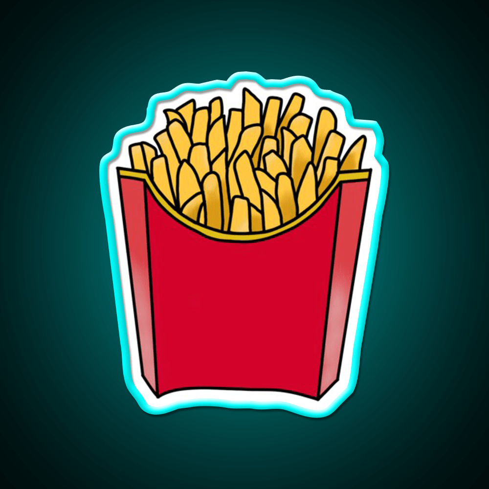 Happy Fry Day Fast Food Led Neon Sign For Burger Place Rgb Color - Shineneon