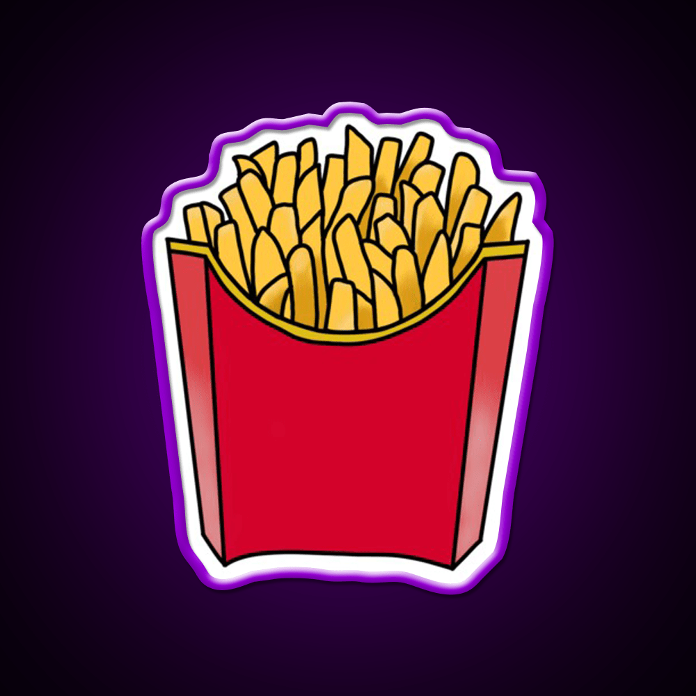 Happy Fry Day Fast Food Led Neon Sign For Burger Place Rgb Color - Shineneon