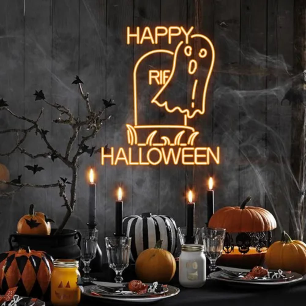 Happy Halloween Ghost Led Neon Sign | Shineneon