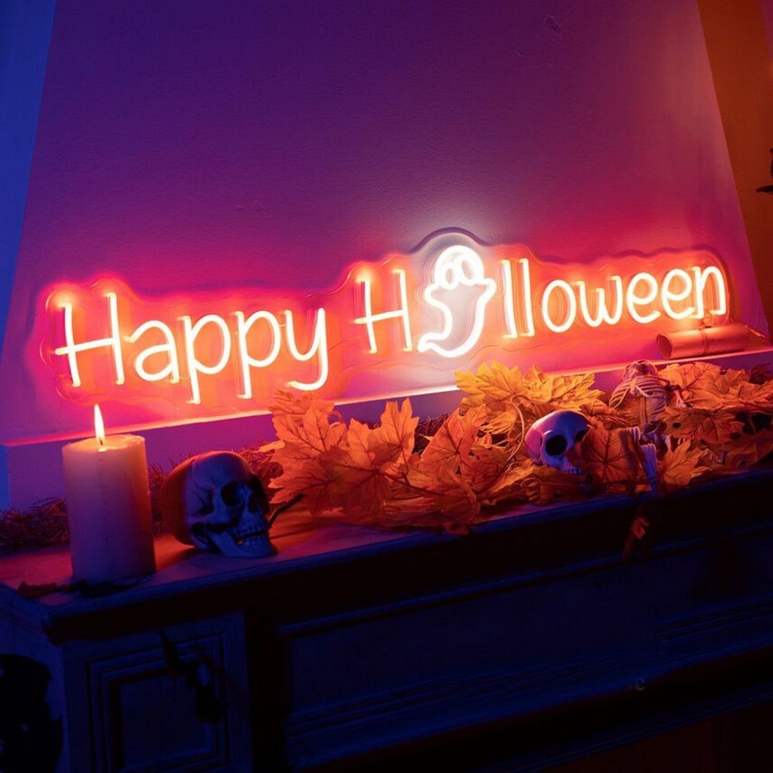 Happy Halloween Ghost Led Sign Business Neon Sign