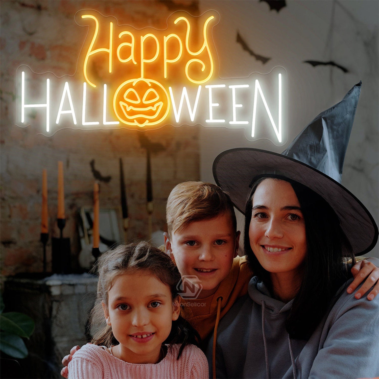 Happy Halloween Neon Sign Pumpkin Decor | Shineneon