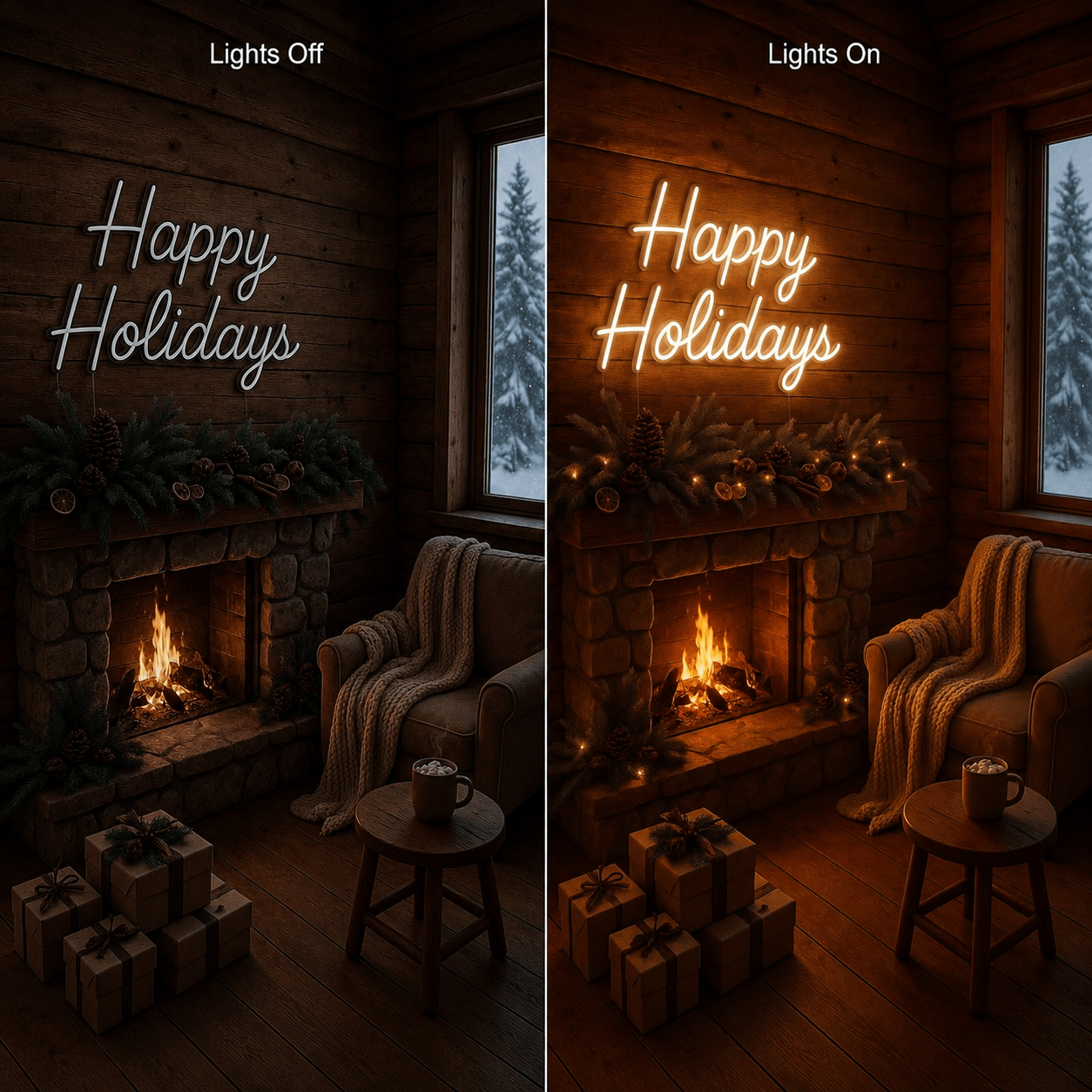 Happy Holidays LED Neon Sign Wall Neon Sign - Shineneon