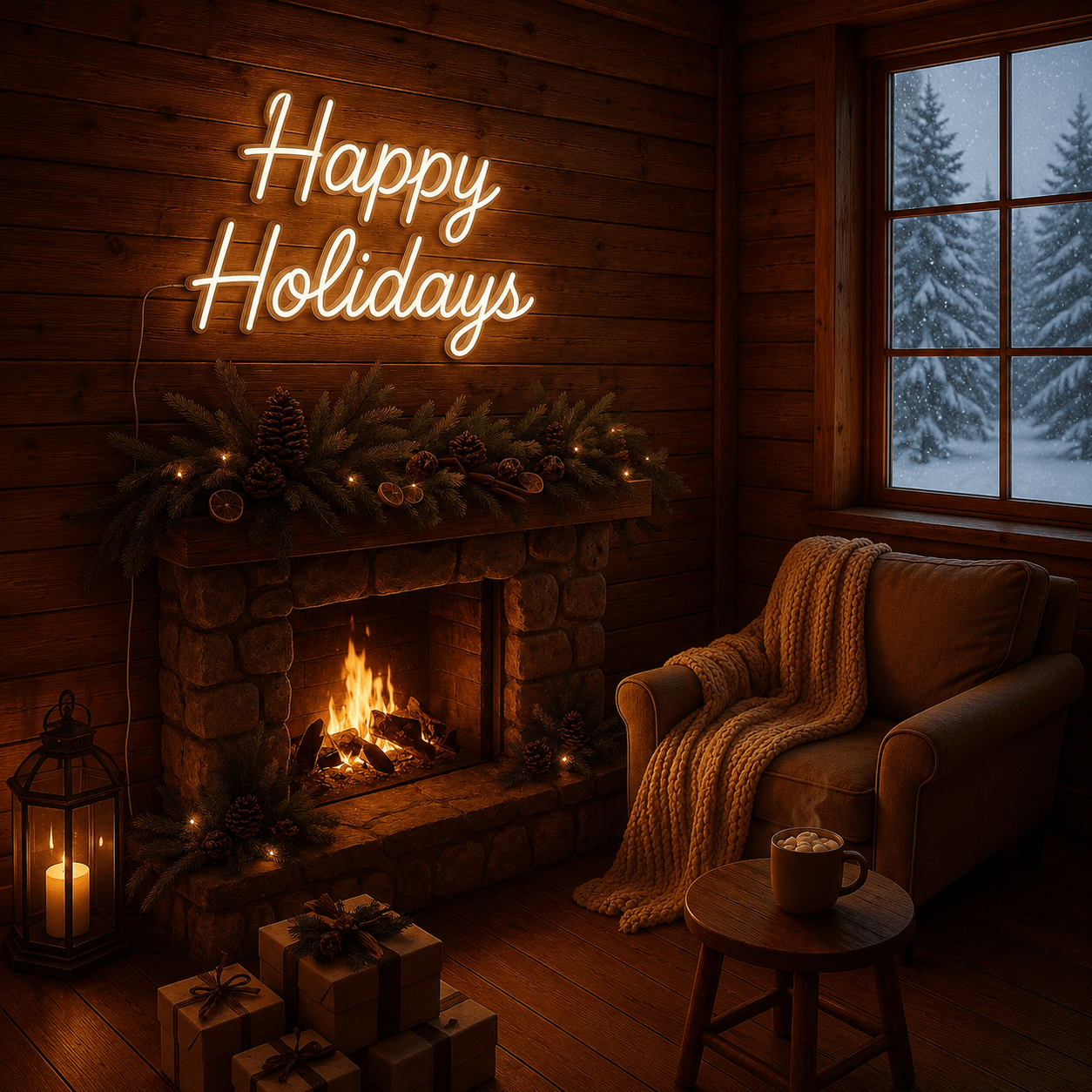 Happy Holidays LED Neon Sign Wall Neon Sign - Shineneon
