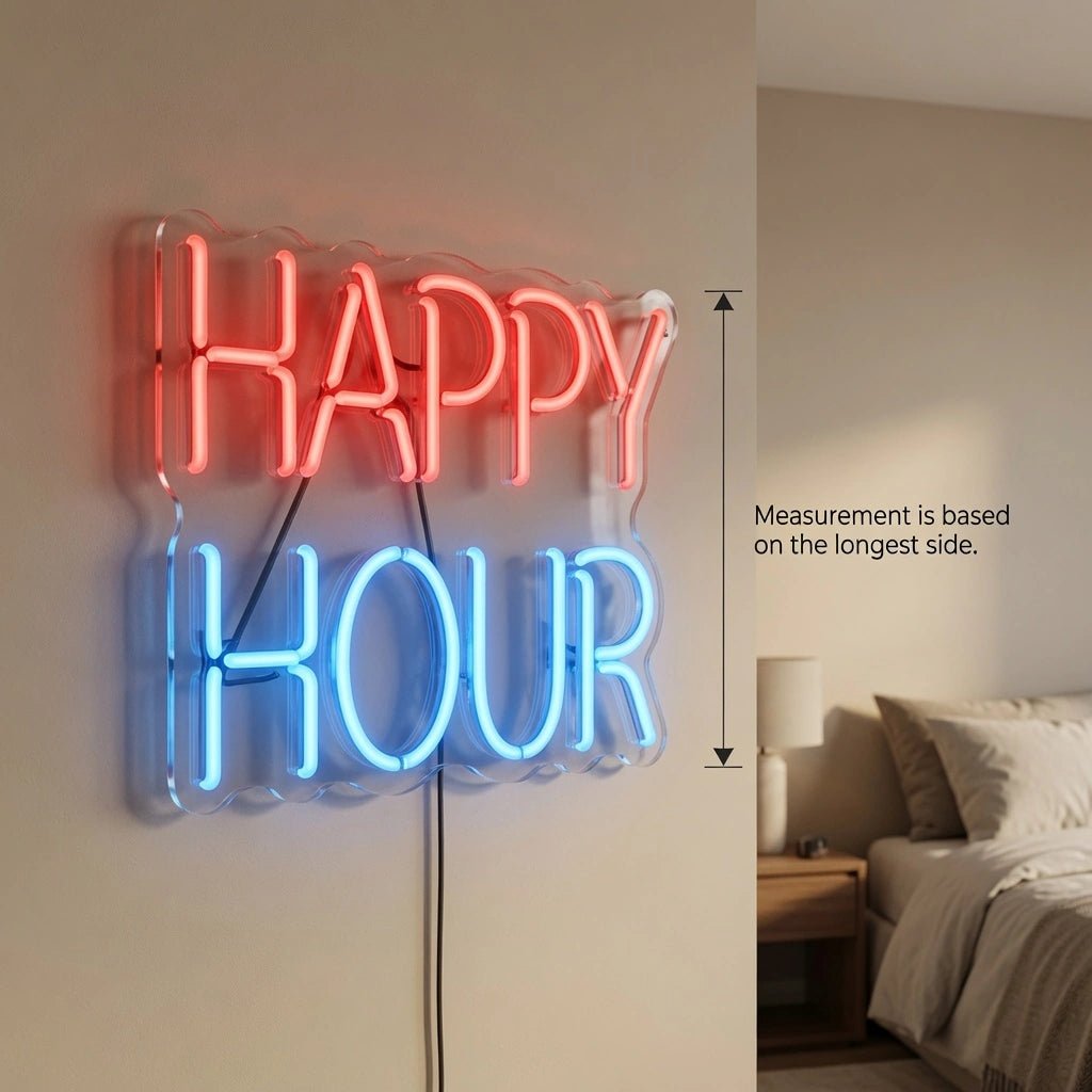 Happy Hour Bedroom Decor LED Neon Sign - Shineneon