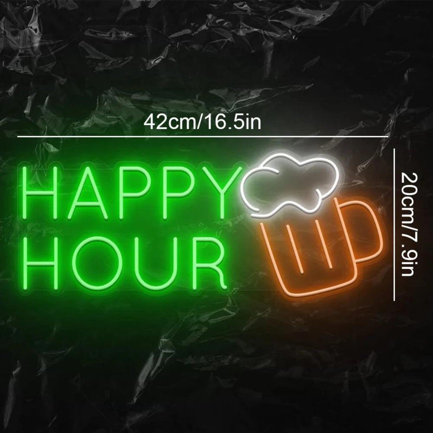 Happy Hour Beer Mug Led Neon Sign Bar Party Decor - Shineneon