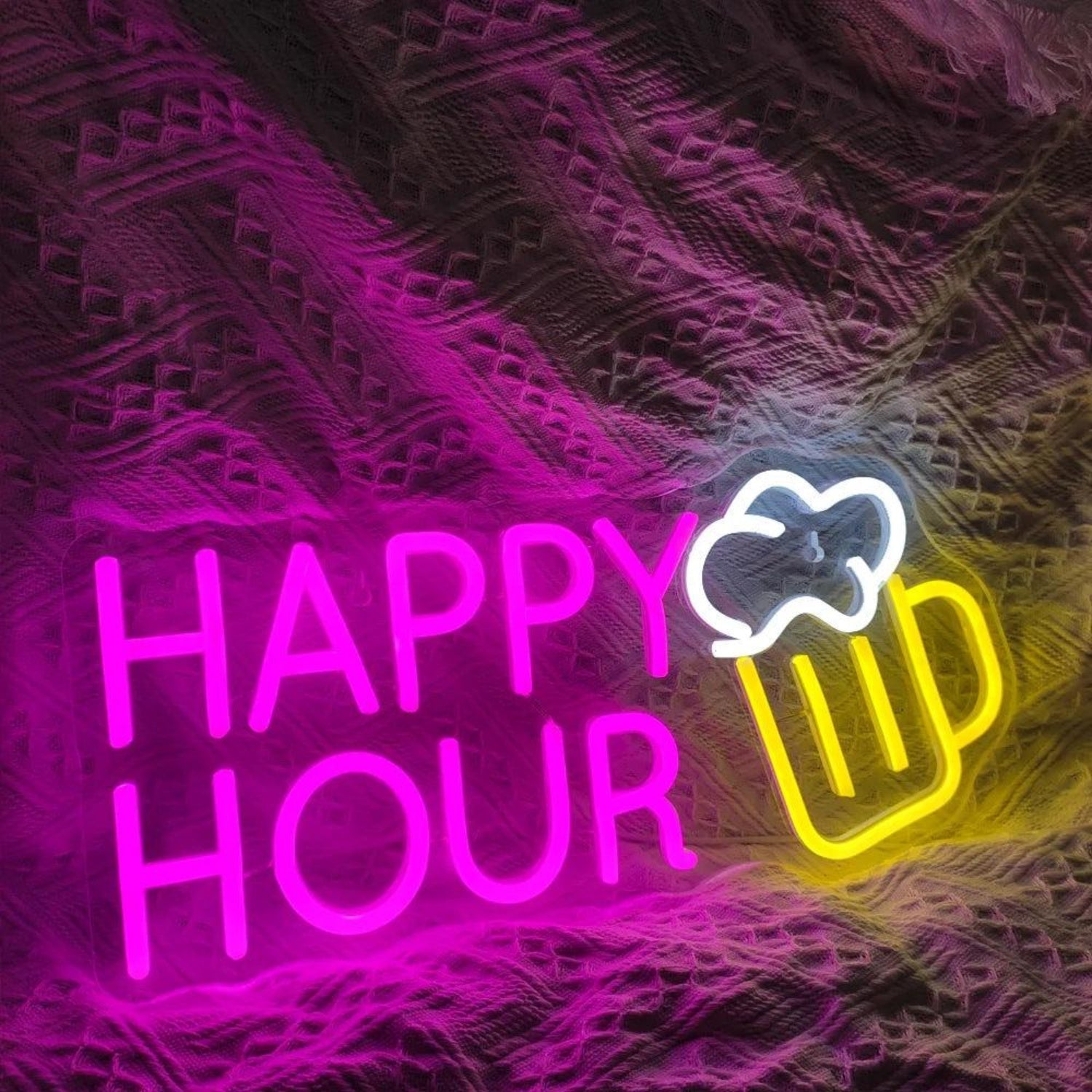 Happy Hour Beer Mug Led Neon Sign Bar Party Decor - Shineneon