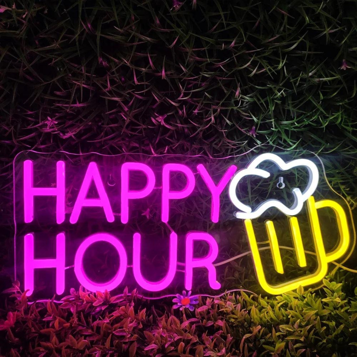 Happy Hour Beer Mug Led Neon Sign Bar Party Decor - Shineneon