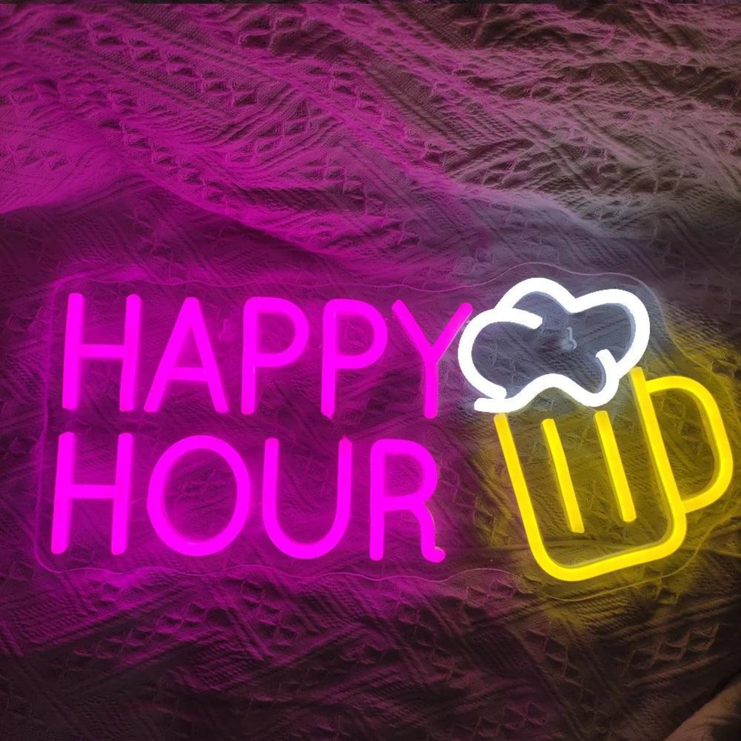 Happy Hour Beer Mug Led Neon Sign Bar Party Decor - Shineneon