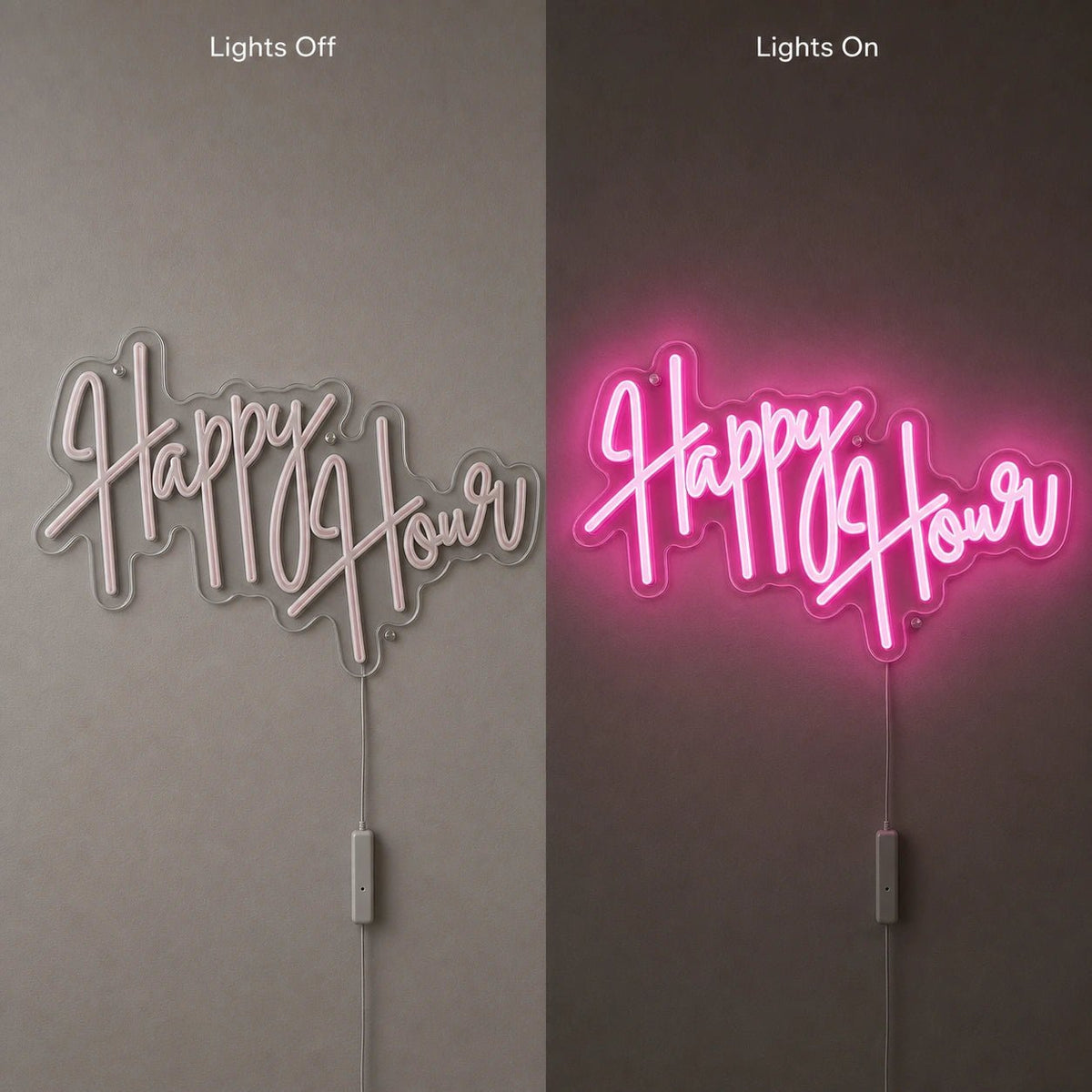 Happy Hour Hanging LED Neon Sign - Shineneon