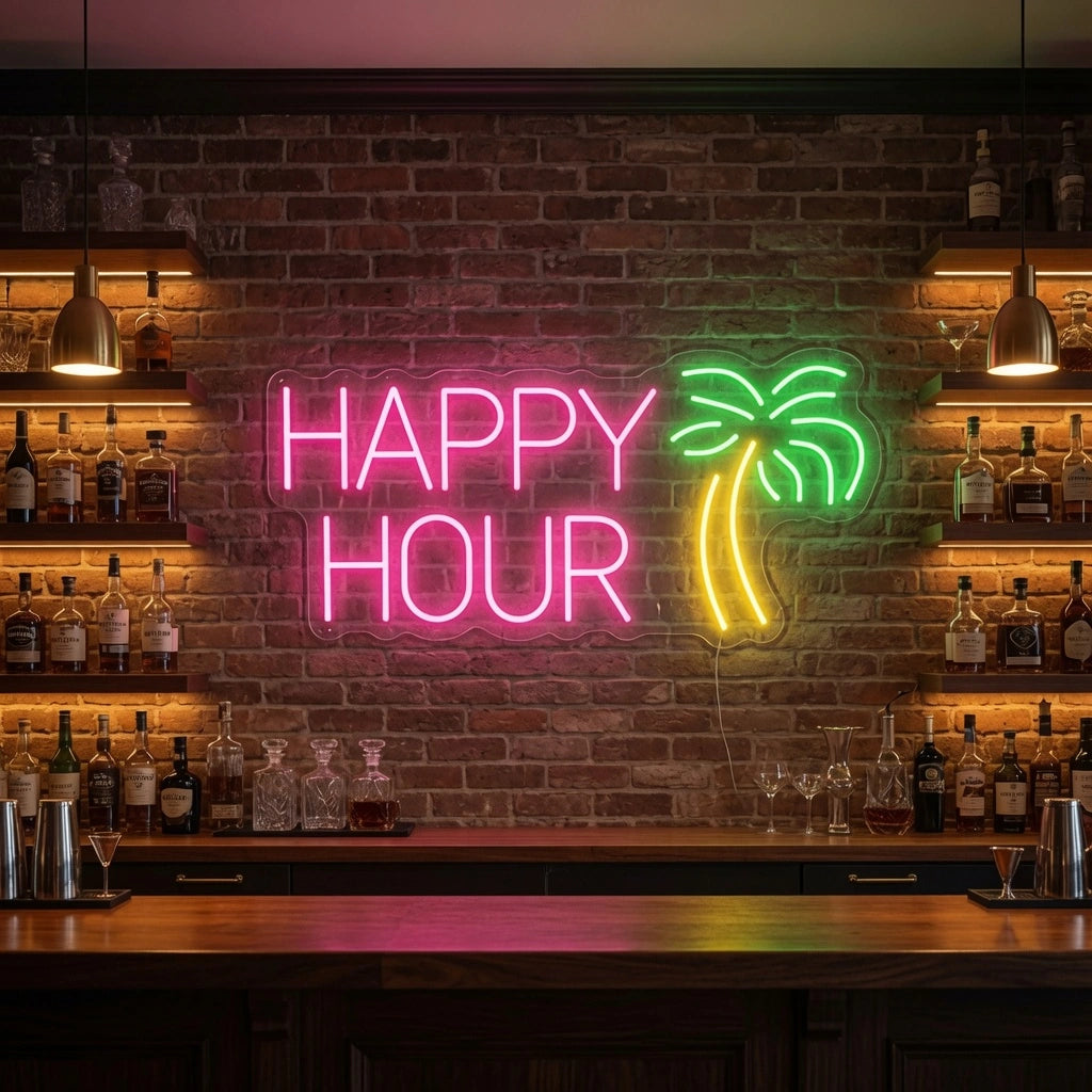 Happy Hour LED Neon Sign Wall Neon Sign - 02 High-Converting Product Image