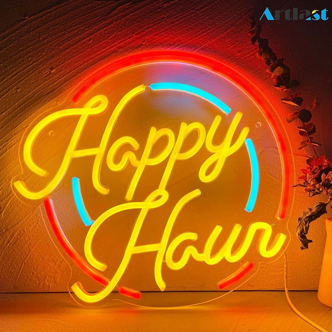 Happy Hour Led Sign Business Neon Sign Wall Decor - Shineneon