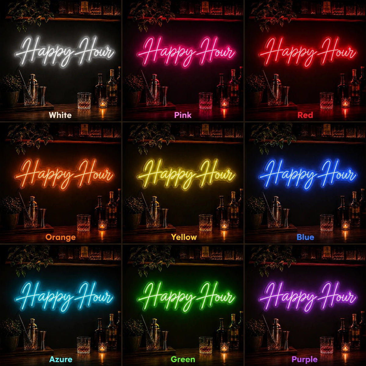 Happy Hour Man Cave LED Neon Sign - Shineneon