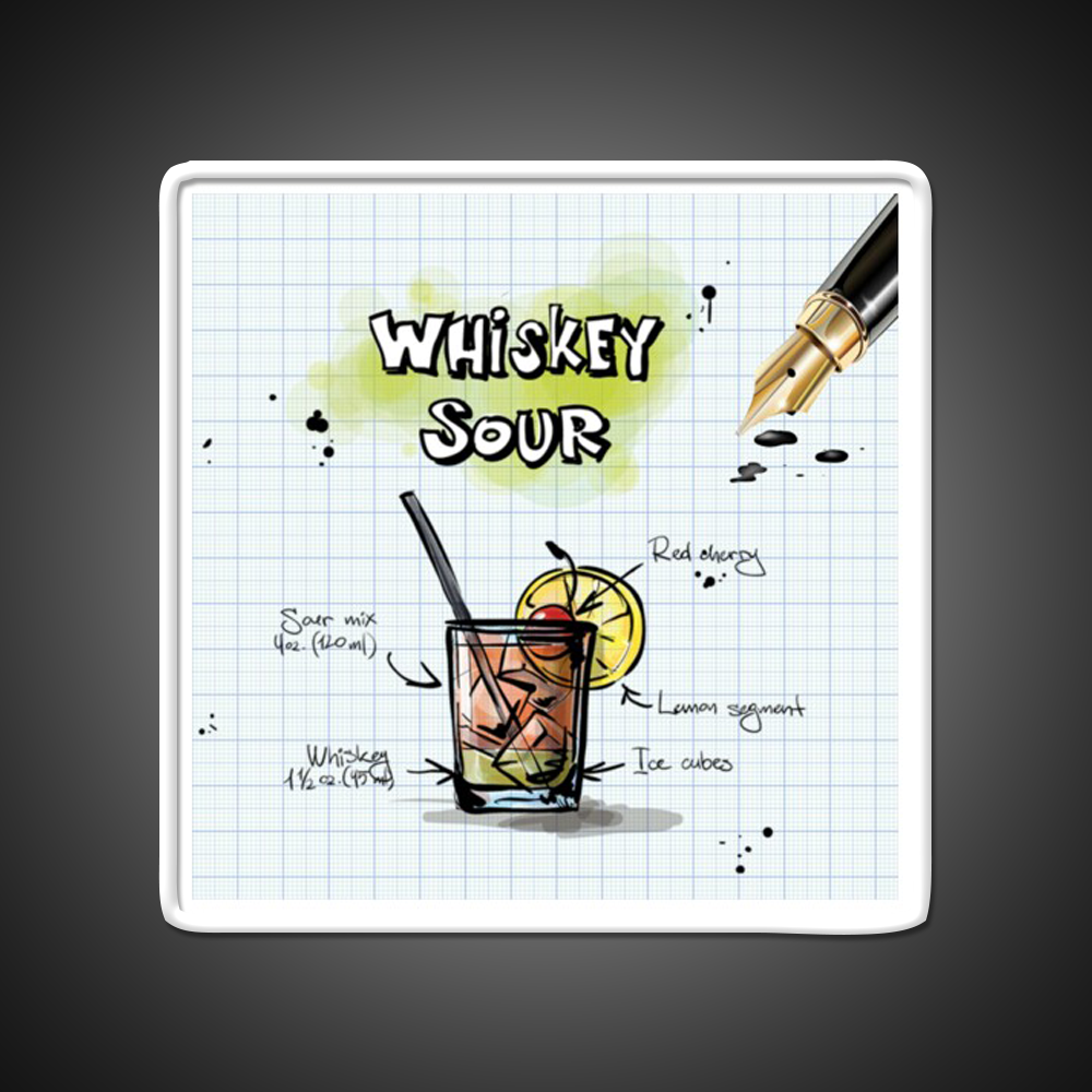 Happy Hour Recipe Whiskey Drink Bar Led Neon Sign Rgb Color