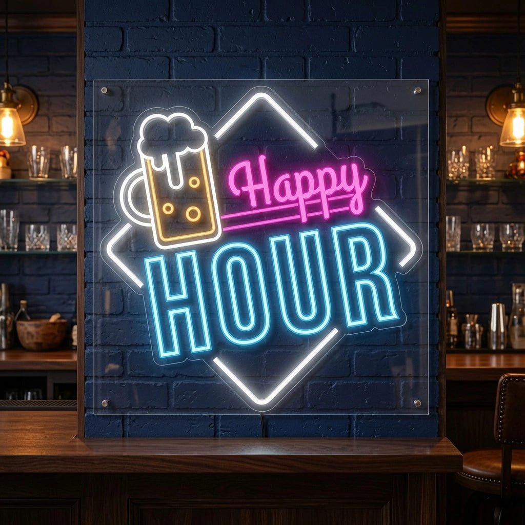 Happy Hour Room Decor LED Neon Sign - Shineneon