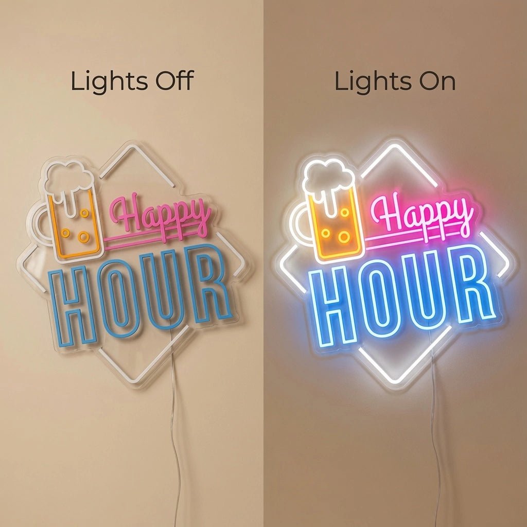 Happy Hour Room Decor LED Neon Sign - Shineneon