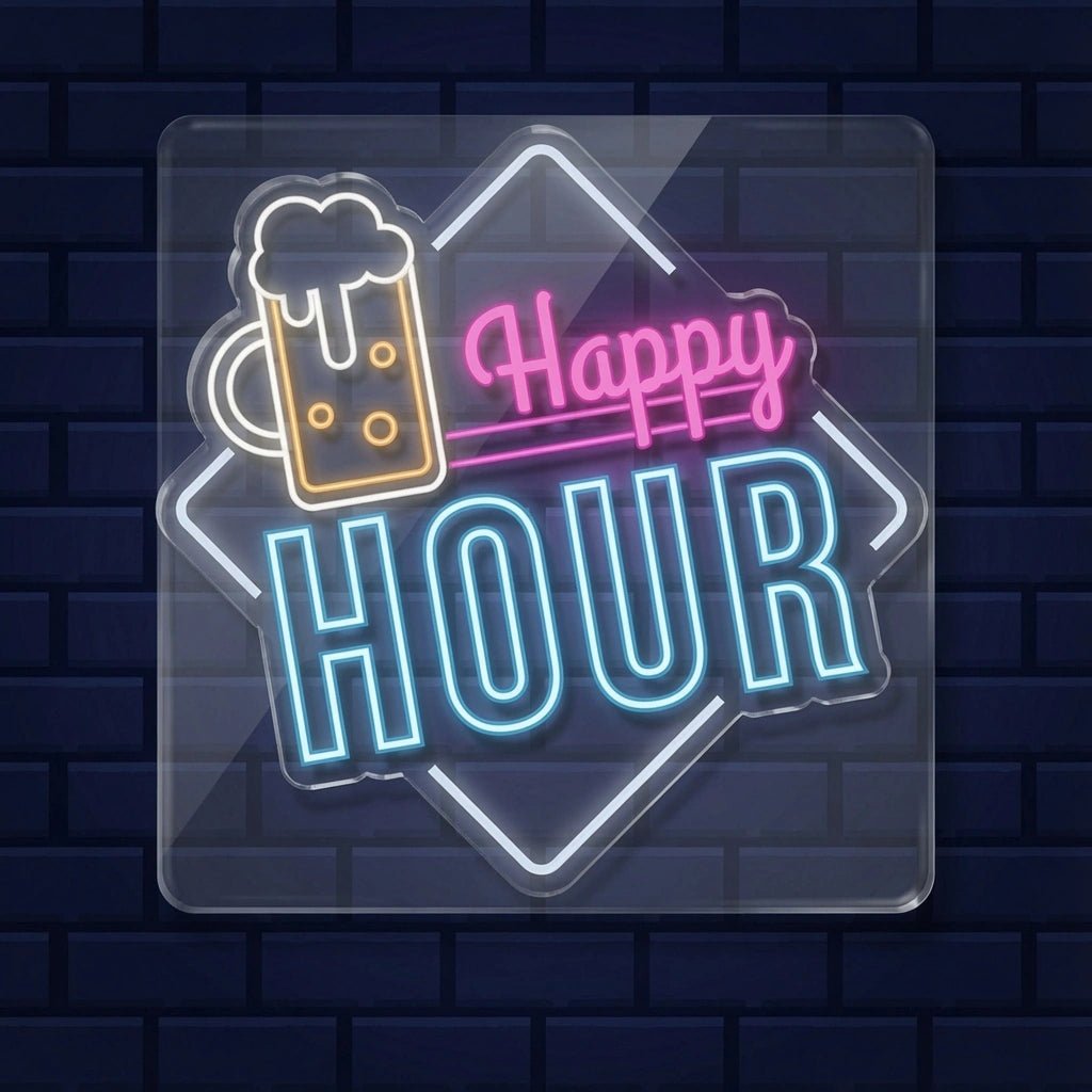 Happy Hour Room Decor LED Neon Sign - Shineneon