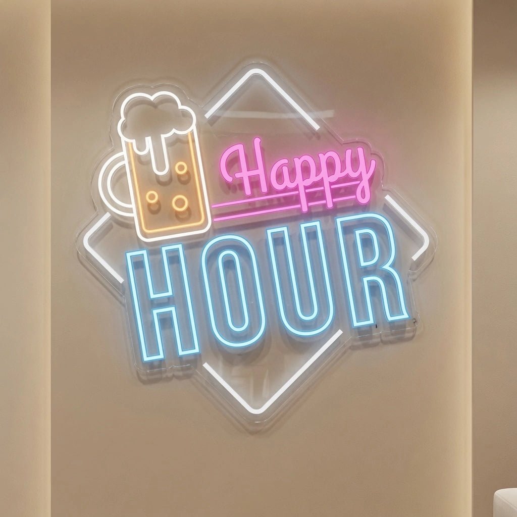 Happy Hour Room Decor LED Neon Sign - Shineneon