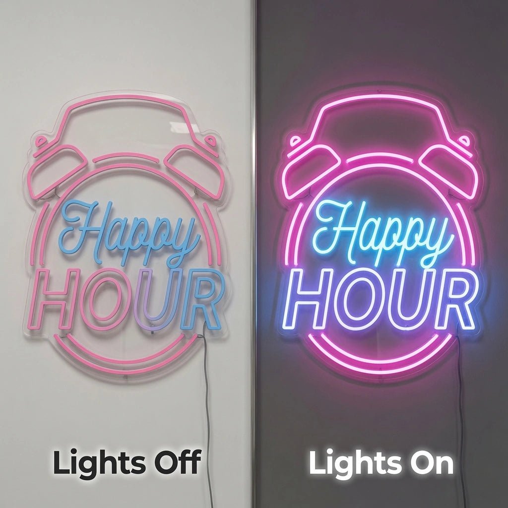 Happy Hour Wall Decor LED Neon Sign Wall Neon Sign - Shineneon