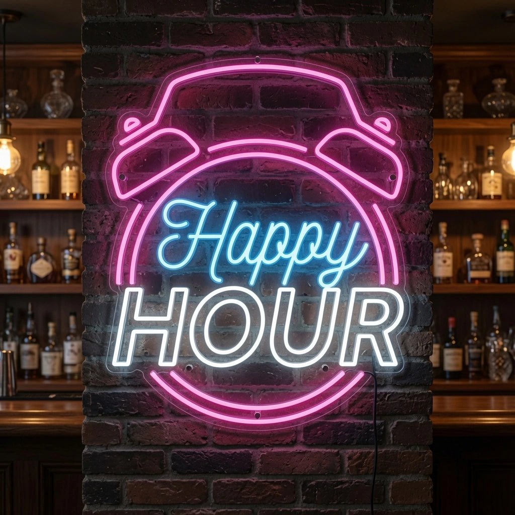 Happy Hour Wall Decor LED Neon Sign Wall Neon Sign - Shineneon