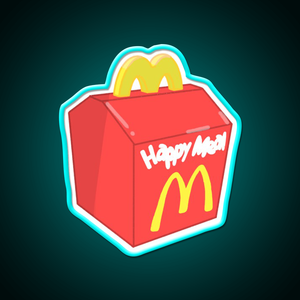 Happy Meal Fast Food Led Neon Sign For Burger Place Wall Art Rgb Color - Shineneon