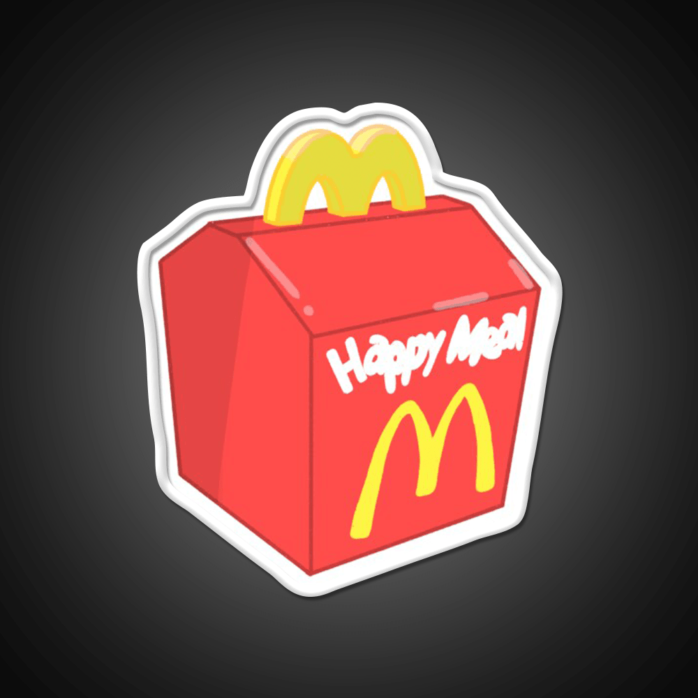 Happy Meal Fast Food Led Neon Sign For Burger Place Wall Art Rgb Color - Shineneon