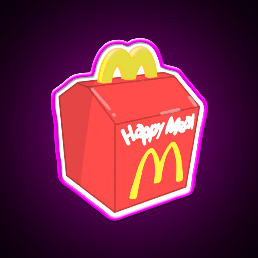 Happy Meal Fast Food Led Neon Sign For Burger Place Wall Art Rgb Color - Shineneon