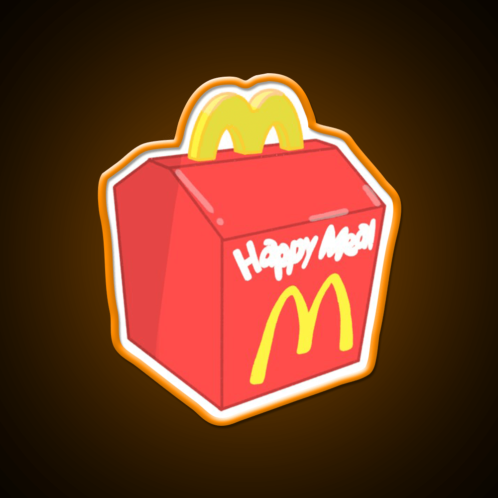 Happy Meal Fast Food Led Neon Sign For Burger Place Wall Art Rgb Color - Shineneon