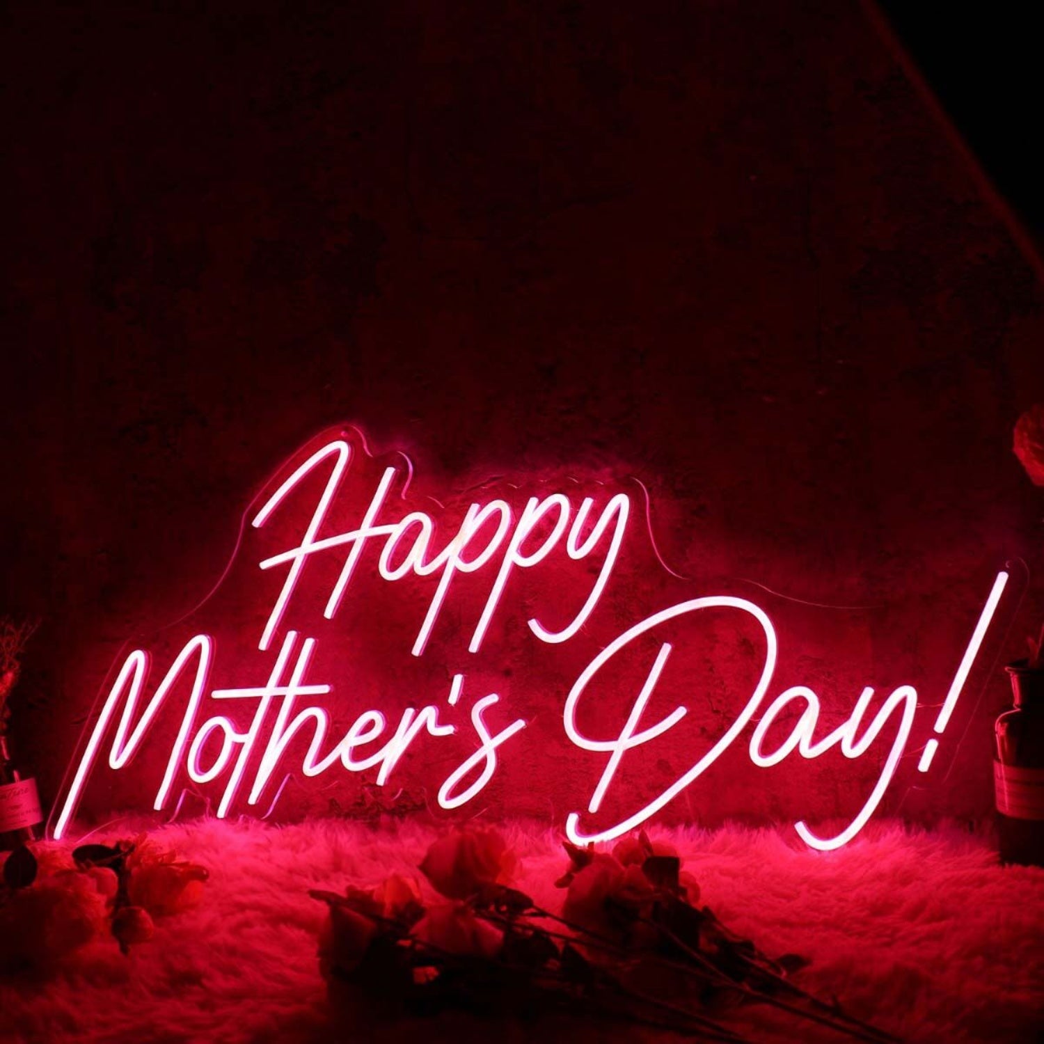 Happy Mothers Day Red Neon Sign For Celebratory Spaces | Shineneon