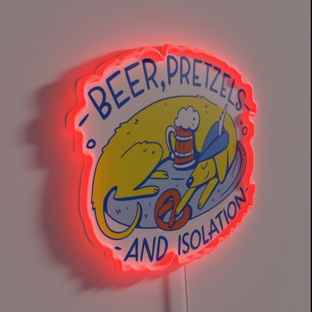 Happy Oktoberfest Quarantine Dog Lockdown Rgb Led Neon Sign - Shineneon