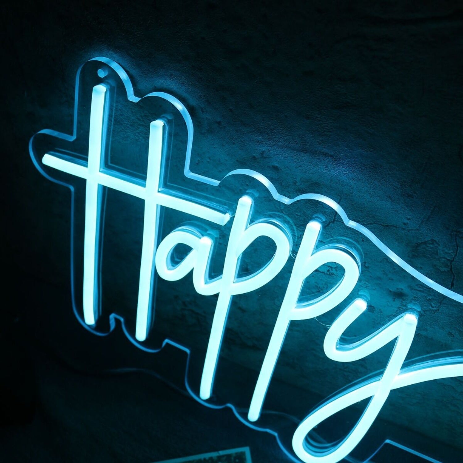Happy Place Blue Led Neon Sign - Shineneon