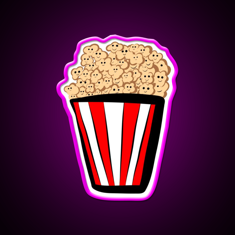 Happy Popcorn Snack Food Led Neon Sign Rgb Color - Shineneon