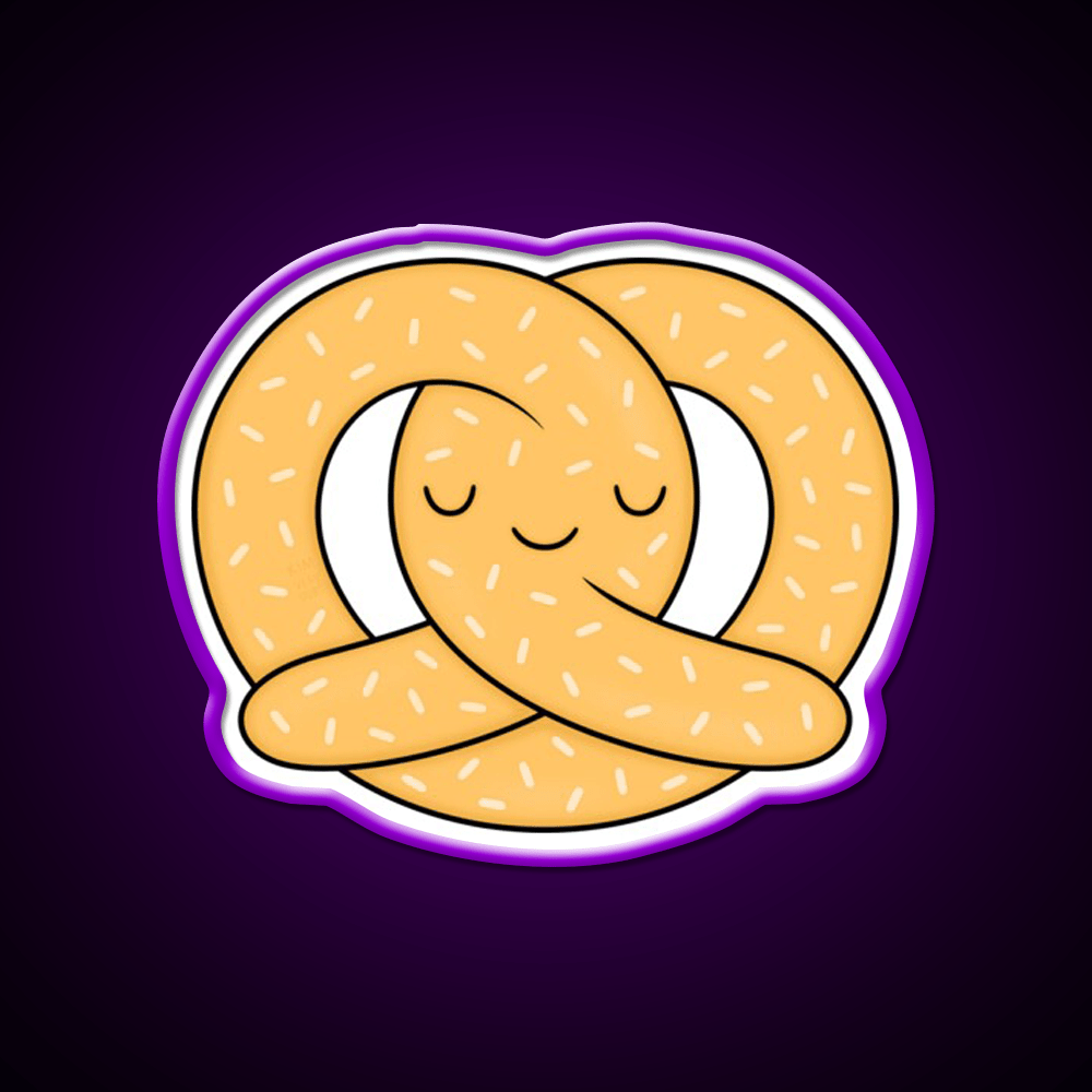 Happy Pretzel Fast Food Led Neon Sign For Burger Place Rgb Color - Shineneon