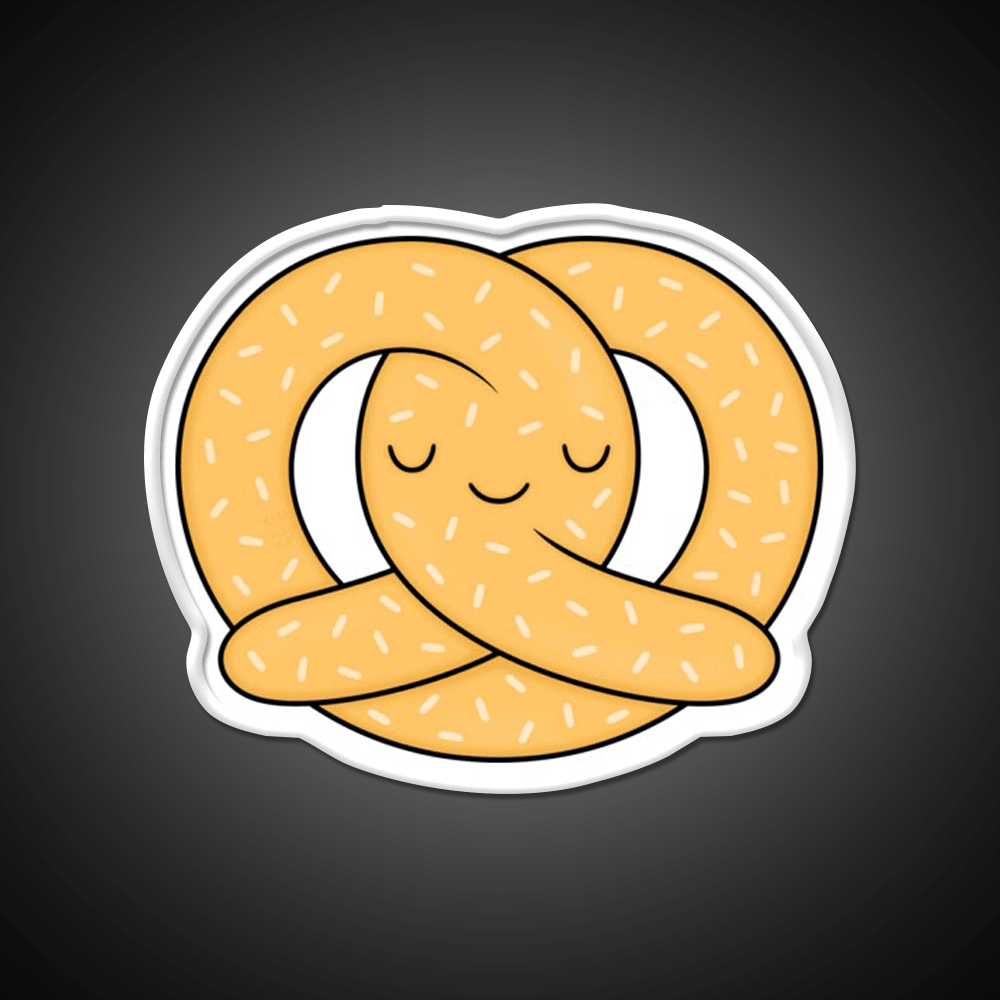 Happy Pretzel Fast Food Led Neon Sign For Burger Place Rgb Color - Shineneon