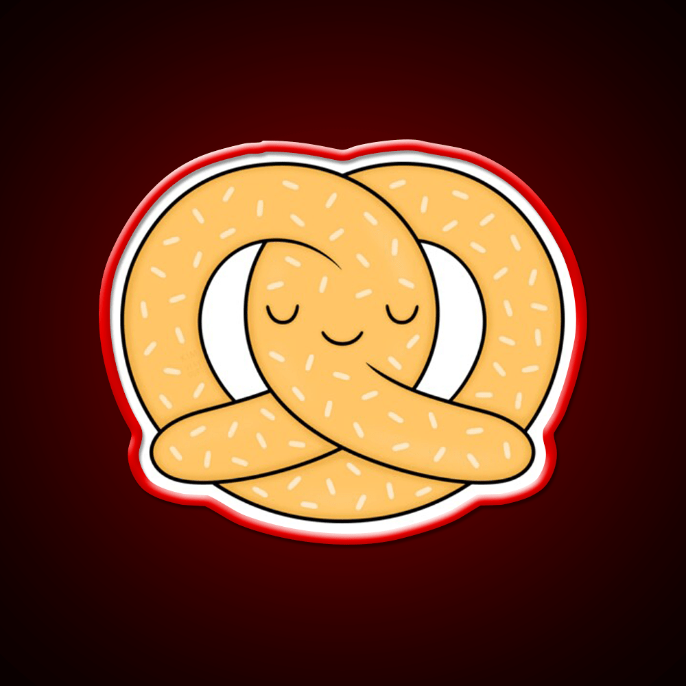 Happy Pretzel Snack Food Led Neon Sign Rgb Color - Shineneon