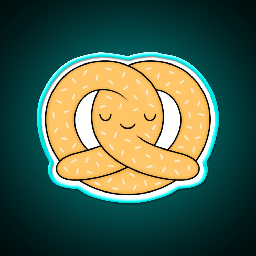 Happy Pretzel Snack Food Led Neon Sign Rgb Color - Shineneon