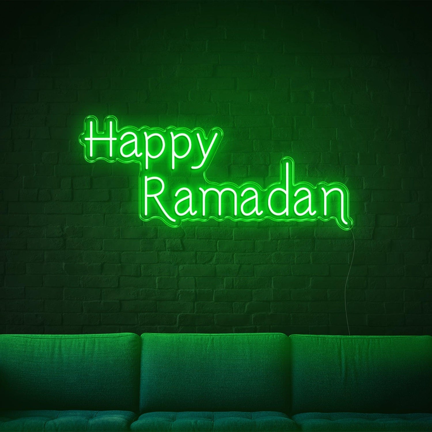 Happy Ramadan Green Led Neon Sign For Indoor Ramadan Decor | Shineneon