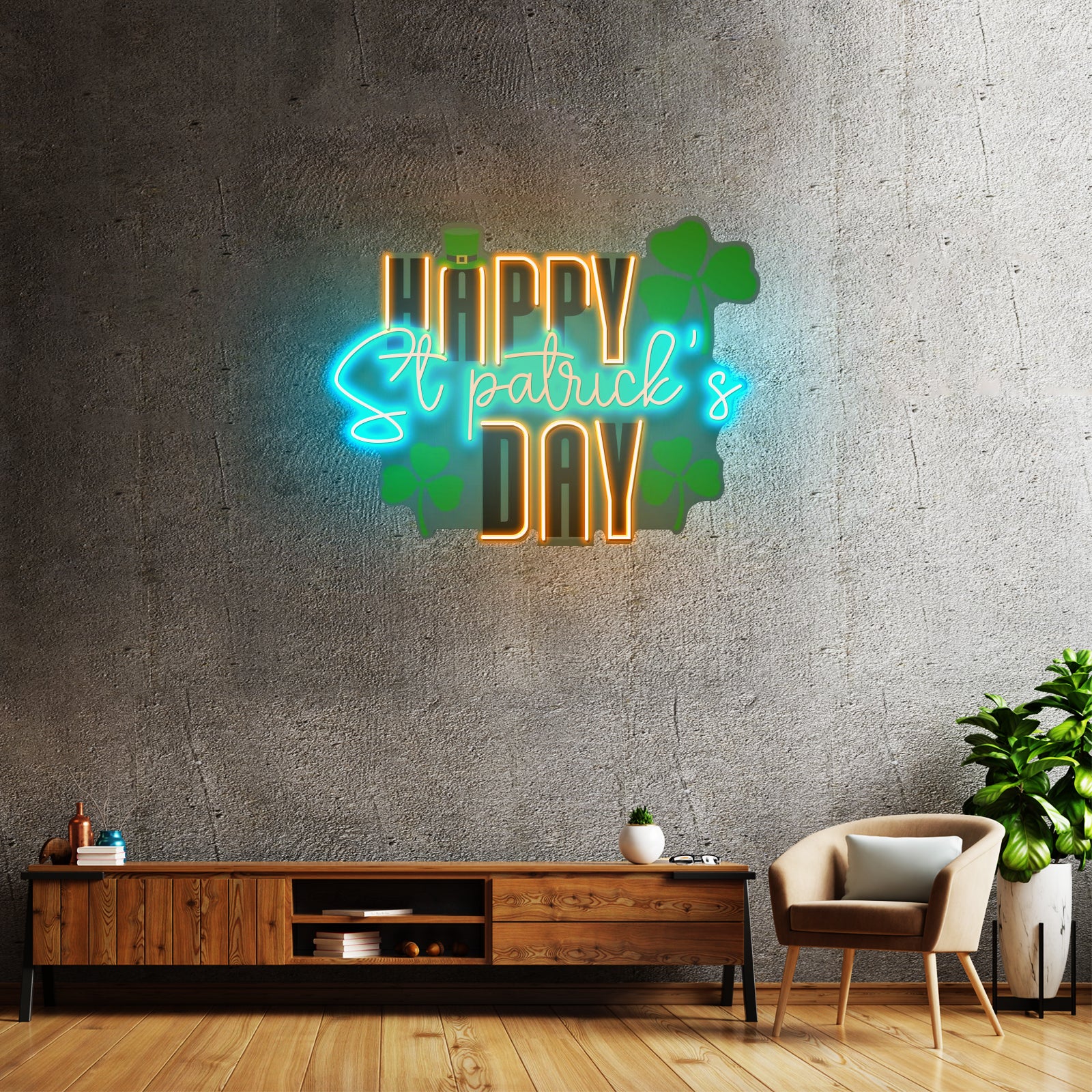 Happy Saint Patrick Day Led Signs Wall Decor