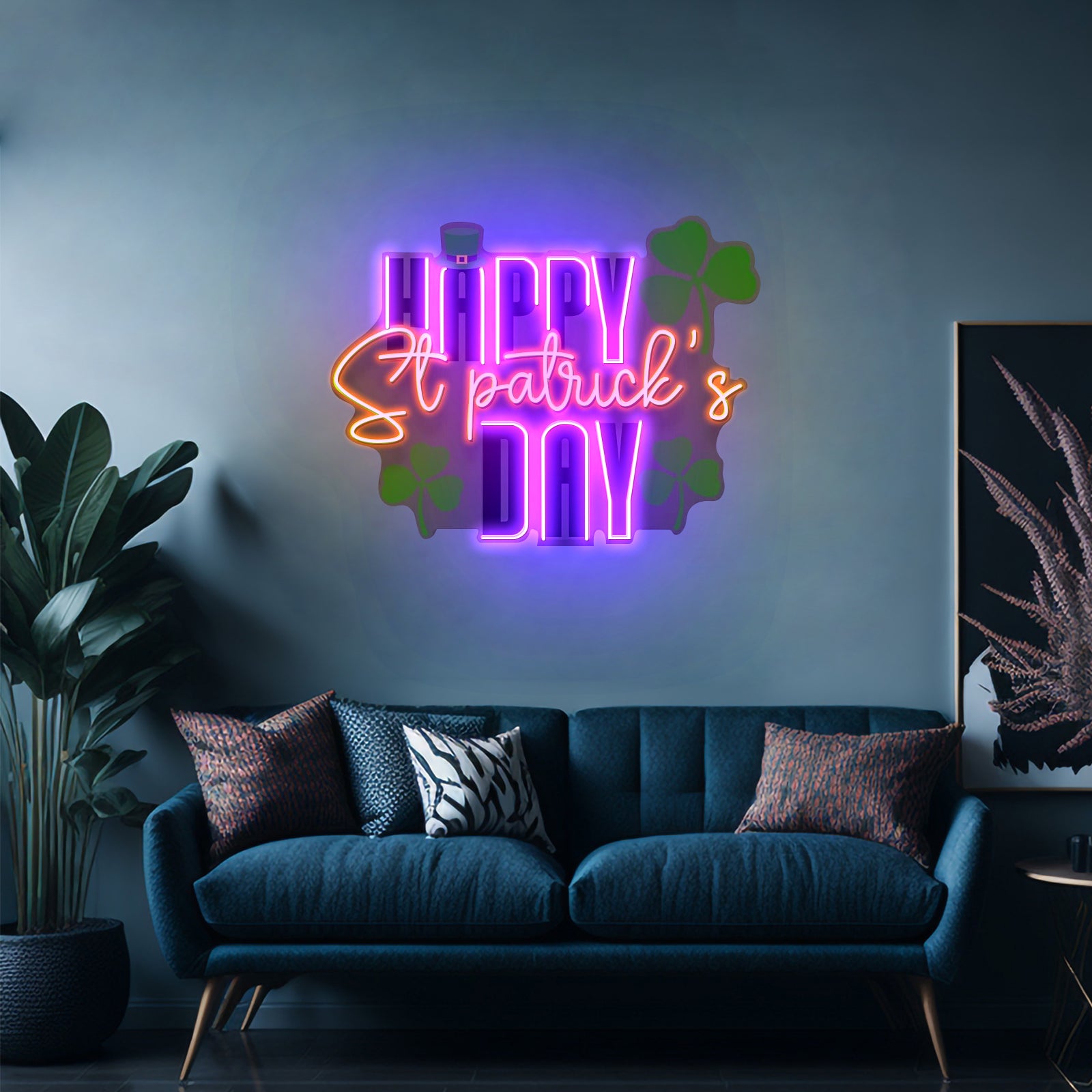 Happy Saint Patrick Day Led Signs Wall Decor