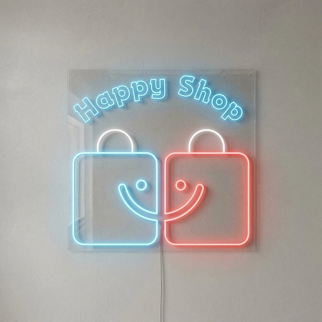 Happy Shop LED Neon Sign - 04 Size Image