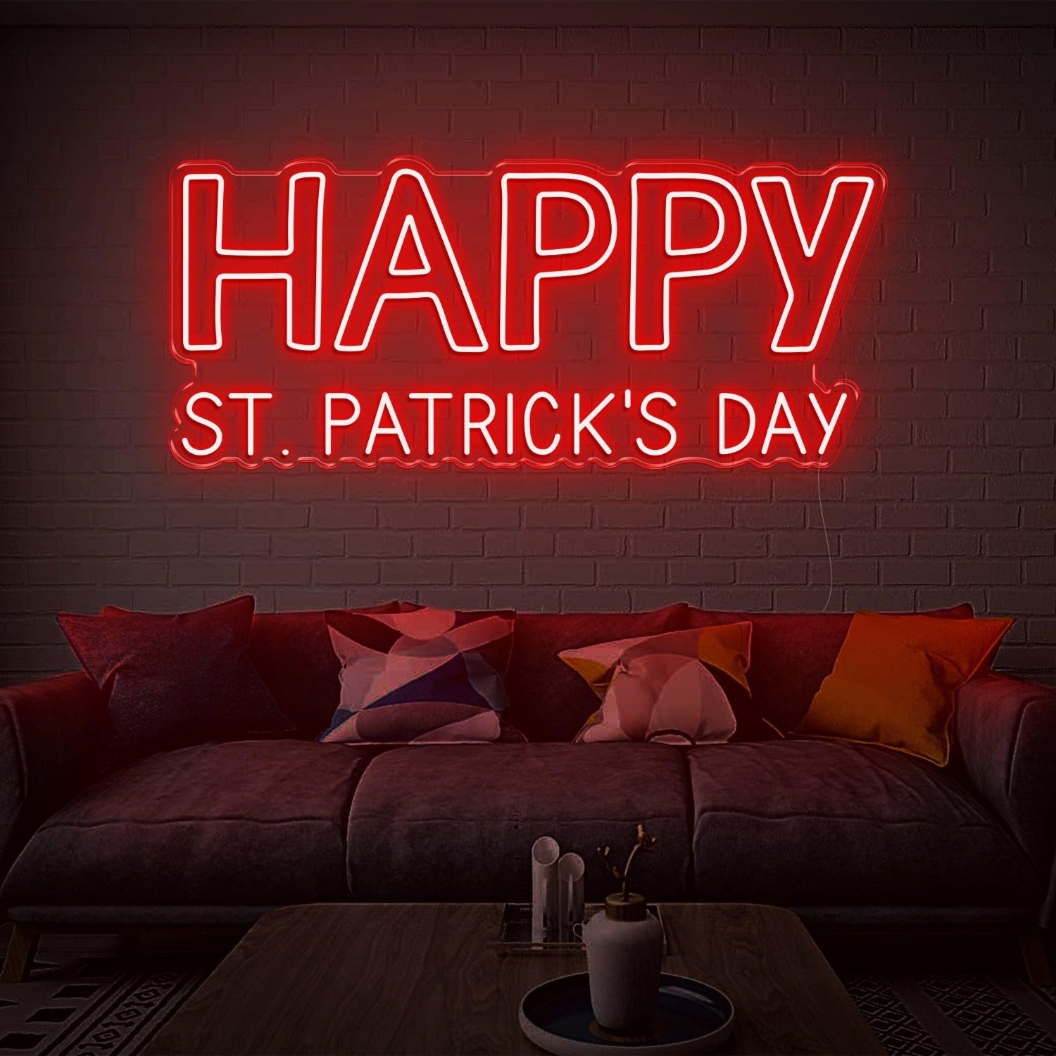 Happy Stpatricks Day Green Led Neon Sign For Indoor Party Decoration | Shineneon